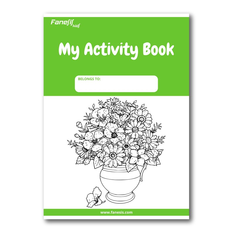 FREE Printable My Activity Book Cover: Flower Bouquet